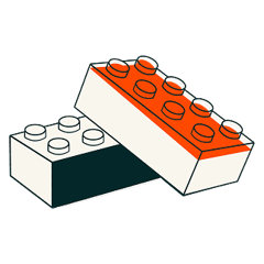 Illustration of toy building blocks Illustration of toy building blocks